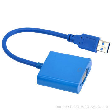 Factory price china manufacturer USB 3.0 to VGA Video cable with audio support win7/8New